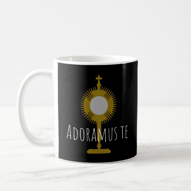 Taza De Café Adoramus Te (Te adoramos) Latín   (Izquierda)