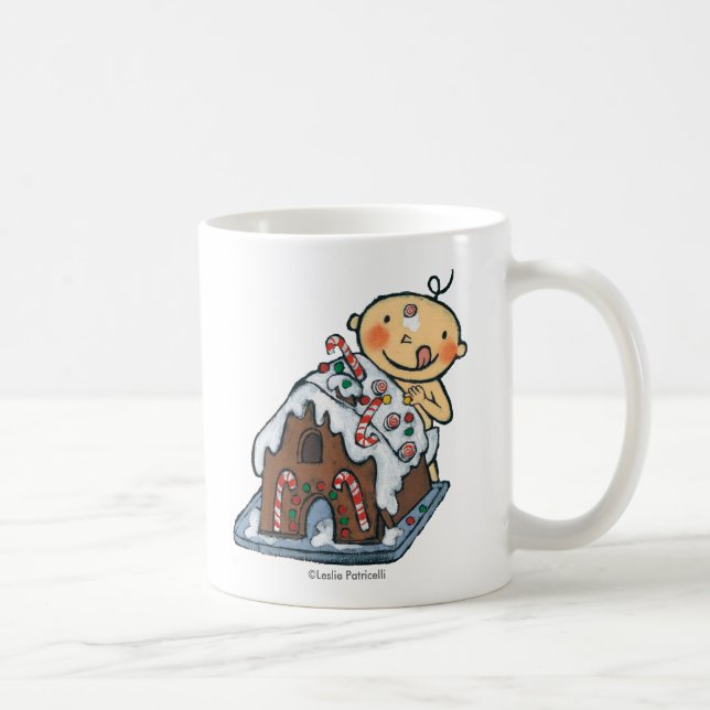 Taza De Café Adornamiento de una casa de pan de jengibre para (Derecha)