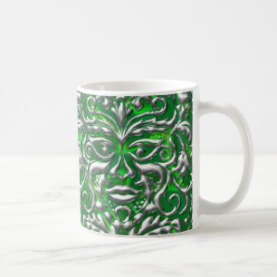Taza De Café Adorno de GreenMan en la impresión verde del sat
