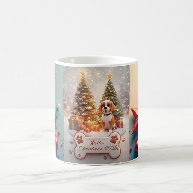 Taza De Café Adorno de Navidad Personalizado para Mascota – Nom (Centro)