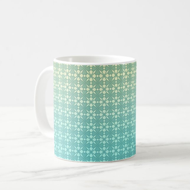 Taza De Café Adorno floral, gradiente (Anverso izquierdo)