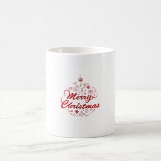 Taza De Café Adorno Navideño Rojo Bola Feliz Navidad