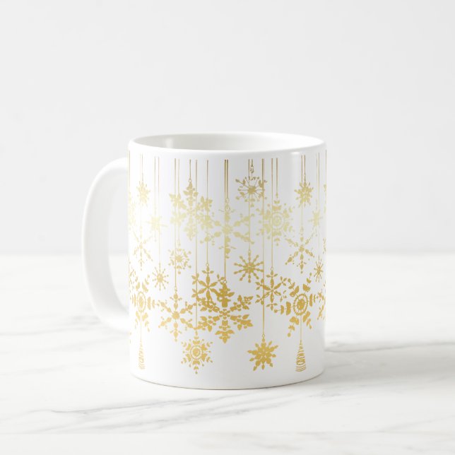 Taza De Café Adornos de copo de nieve (Anverso izquierdo)