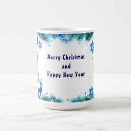 Taza De Café Adornos de marco festivos para días festivos y cop