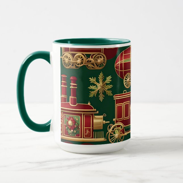taza de café adornos de navidad steampunk (Izquierda)
