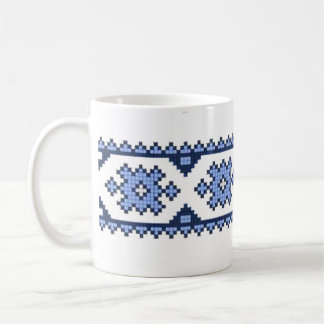 Taza De Café adornos nacionales ucranianos de bordado