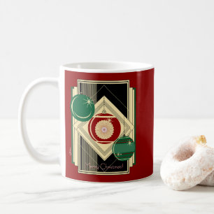 Taza De Café Adornos Navideños Vintage Art Deco