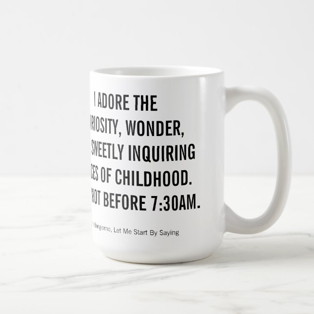 Taza De Café Adoro cosas después de 730am (Derecha)