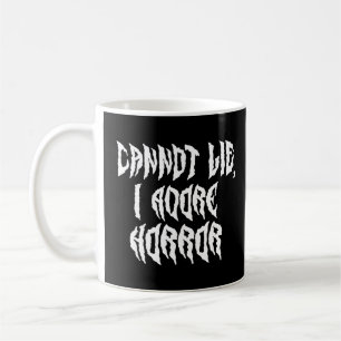 Taza De Café Adoro el Terror (Texto Blanco)