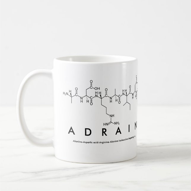 Taza De Café Adrain peptid name mug (Izquierda)