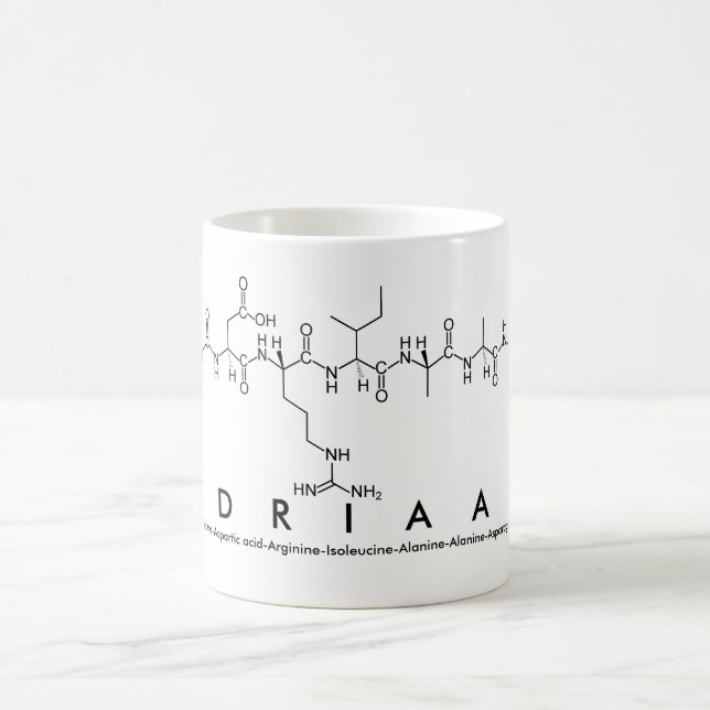Taza De Café Adriaan peptide name mug (Centro)
