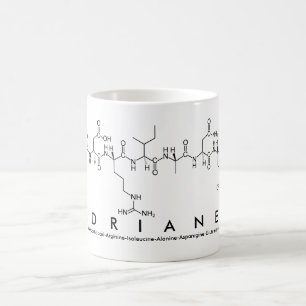 Taza De Café Adriane peptide name mug