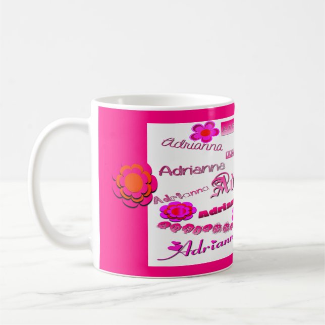 Taza De Café Adrianna Floral Pop Art (Izquierda)