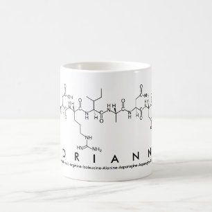 Taza De Café Adrianne peptide name mug