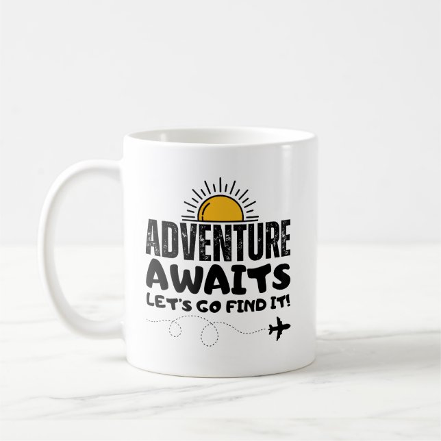 Taza De Café Adventure Awaits (Izquierda)