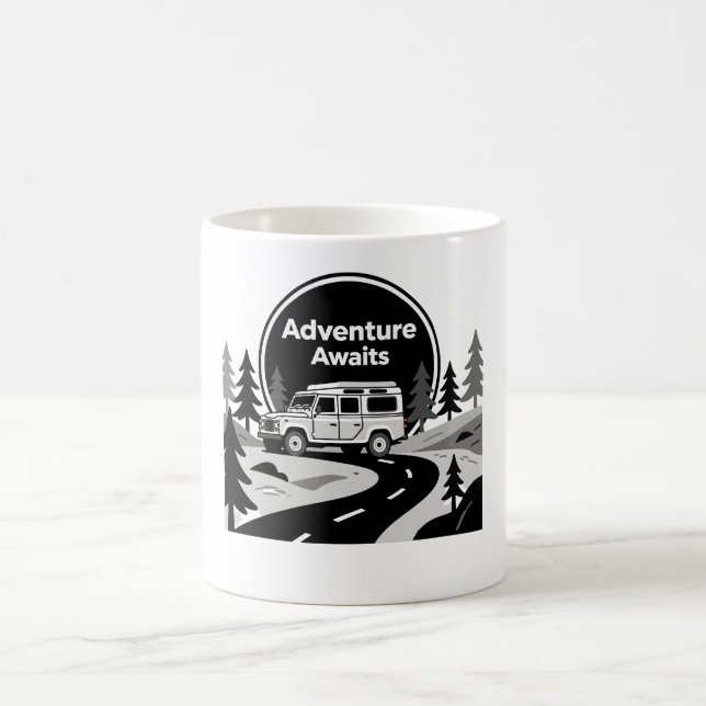 Taza De Café Adventure Awaits Van Life Art (Centro)