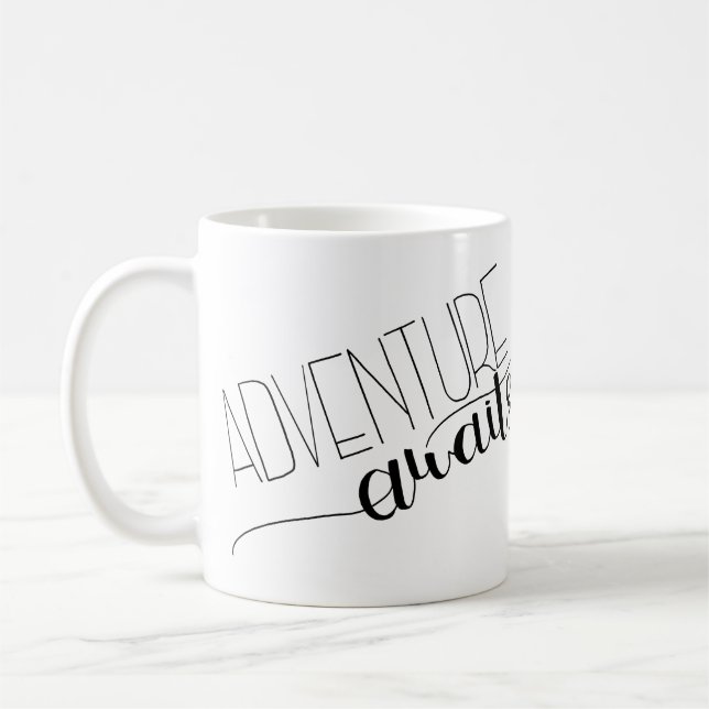 Taza De Café Adventure Awath Hand-Lettered Mug (Izquierda)