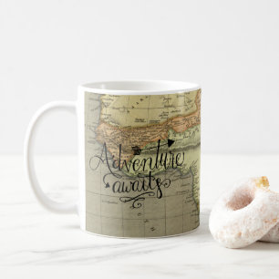 Taza De Café Adventure Awath Old World Map Coffee Mug