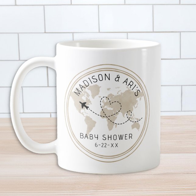 Taza De Café Adventure Baby Shower Coffee Mug (Baby Shower Mug Favor or Party Games Gift)