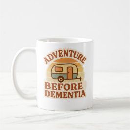 Taza De Café Adventure Before Dementia Retro Caravan Camping Mu