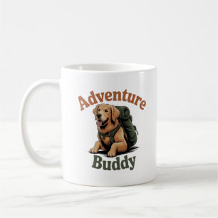 Taza De Café Adventure Buddy Golden Retriever Hiking Dog Coffee