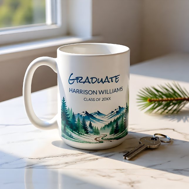 Taza De Café Adventure Mountain Graduate Gift  (Subido por el creador)