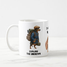 Taza De Café Adventurous Dachshund Hiker Home Is Where My Pack