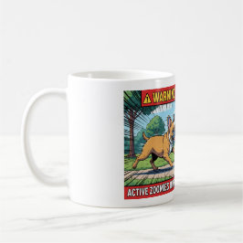 Taza De Café Advertencia Activo Zoomies Bulldog Francés Perro D