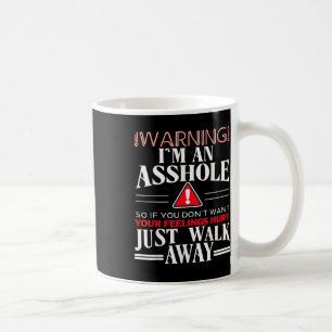 Taza De Café Advertencia Antisocial Soy Un Agujero Humor Adulto