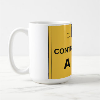 Taza De Café Advertencia Controlada Por Un Gato – Señal Diverti