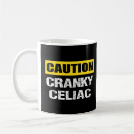 Taza De Café Advertencia Cranky Celiac Funny