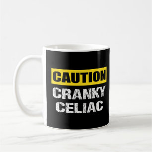 Taza De Café Advertencia Cranky Celiac Funny