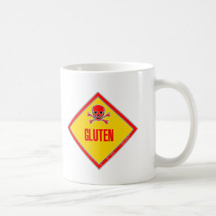 Taza De Café Advertencia del veneno del gluten