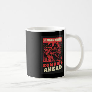 Taza De Café Advertencia: Disfraz de Halloween de Zombies
