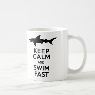 Taza De Café Advertencia divertida del tiburón - guarde la