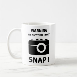 Taza De Café Advertencia En Cualquier Momento Puedo Tomar Café