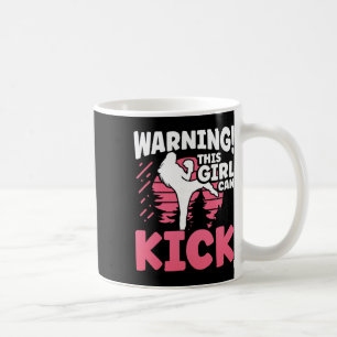 Taza De Café Advertencia Esta Chica Puede Patear Mma Kickboxing
