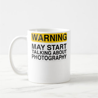 Taza De Café Advertencia Puede Empezar a Hablar Sobre Fotografí