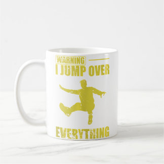 Taza De Café Advertencia Salto Sobre Todo Deporte Parkour