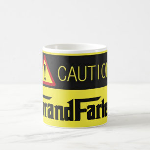Taza De Café advertencia, tonto gracioso día del abuelo