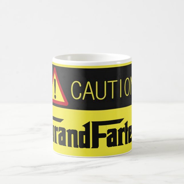 Taza De Café advertencia, tonto gracioso día del abuelo (Centro)