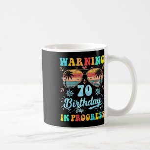 Taza De Café Advertencia Viaje por Cumpleaños 70 en Curso Diver