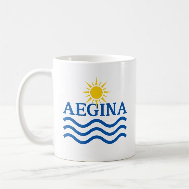 Taza De Café AEGINA Grecia, ondas solares (Izquierda)
