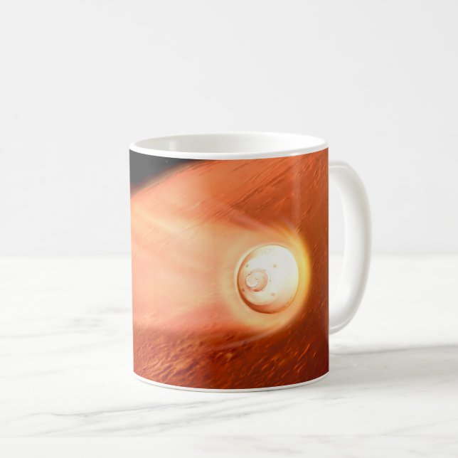 Taza De Café Aeródromo Con Perseverancia Rover Descent To Mars (Anverso derecho)