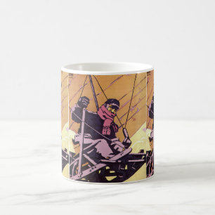 Taza De Café Aeronave Hang Glider de Transporte Vintage