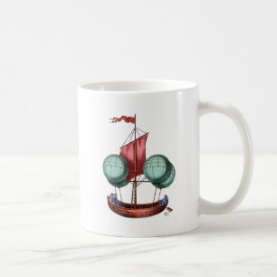 Taza De Café Aeronaves aerostáticas con vela roja