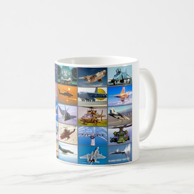 TAZA DE CAFÉ AERONAVES DE COMBATE ESTADOUNIDENSE - "MONTAJE" DE (Anverso derecho)
