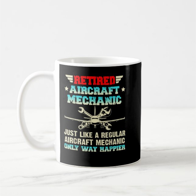 Taza De Café Aeronaves mecánicas de aviones retirados Mechani (Izquierda)