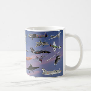 TAZA DE CAFÉ AEROPLANOS EN UN CIELO AZUL DE CAROLINA