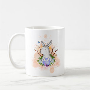 Taza De Café Aesética Cargo de Whimsy Acuarela Pastel de Huevos